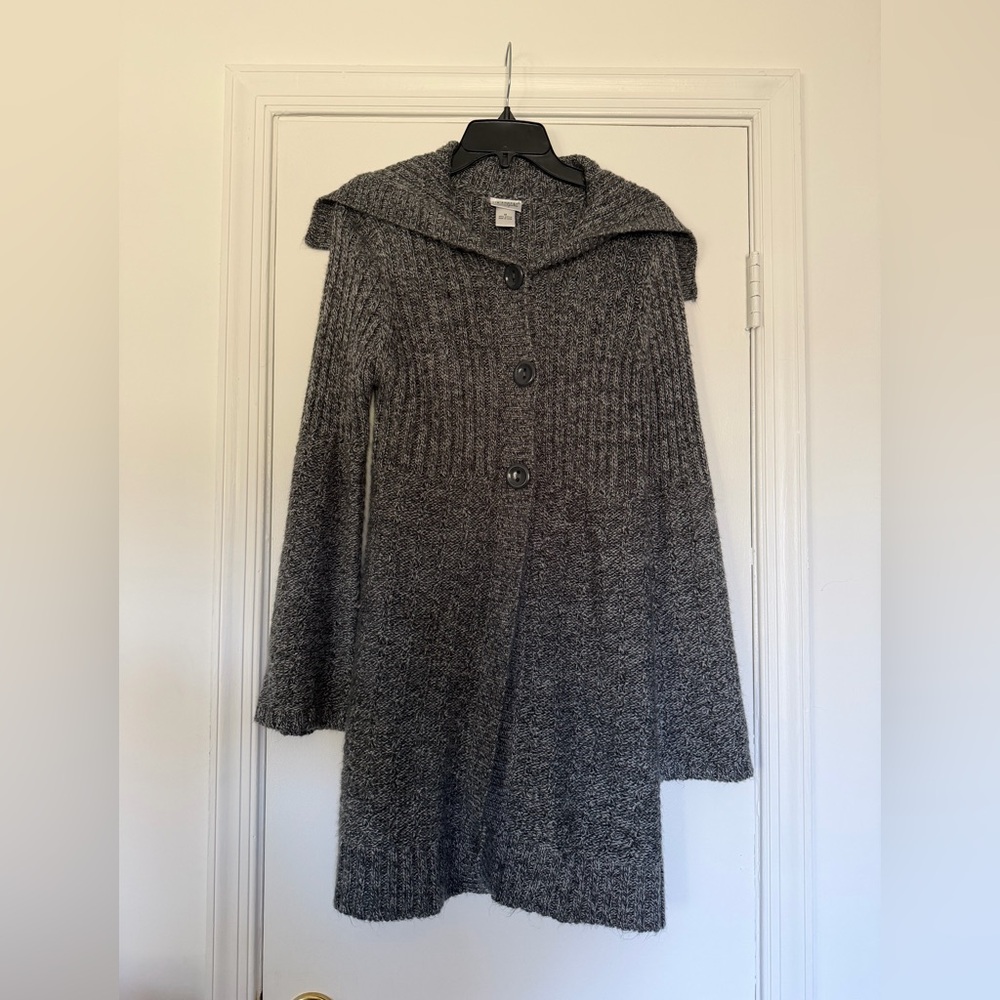Kim Rogers Charcoal Button-Up Cardigan